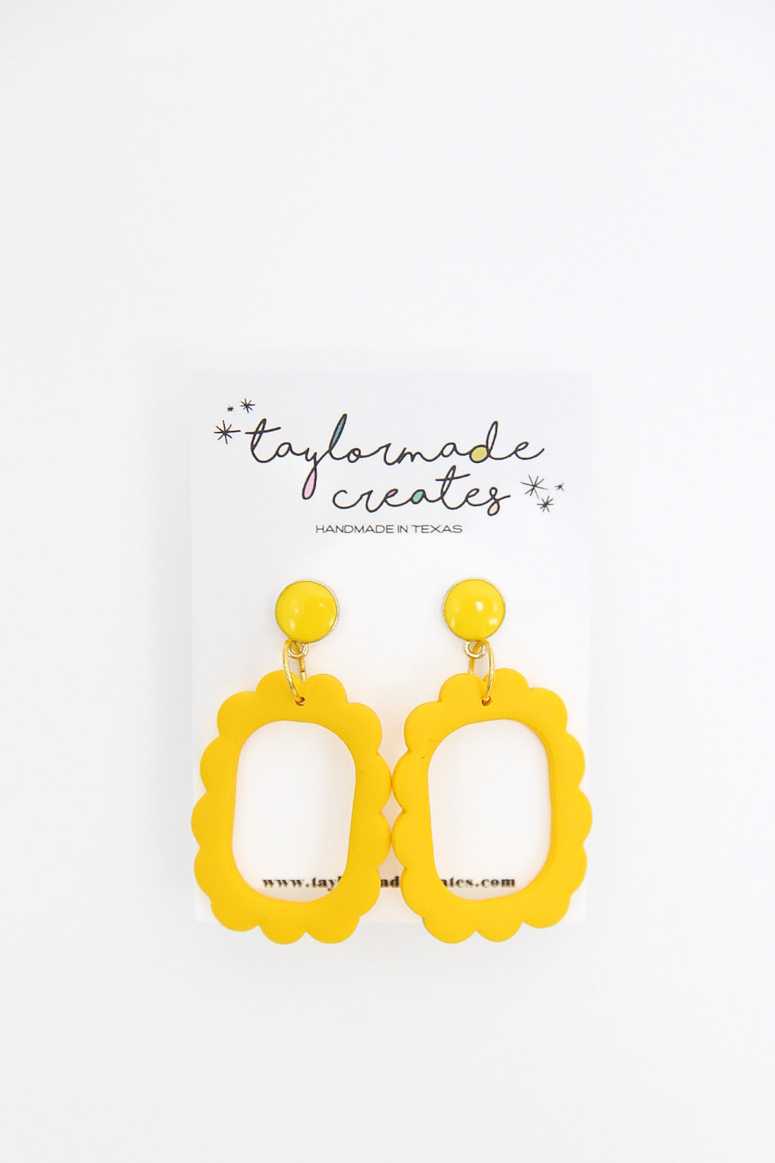 Yellow Frame Earrings - Large