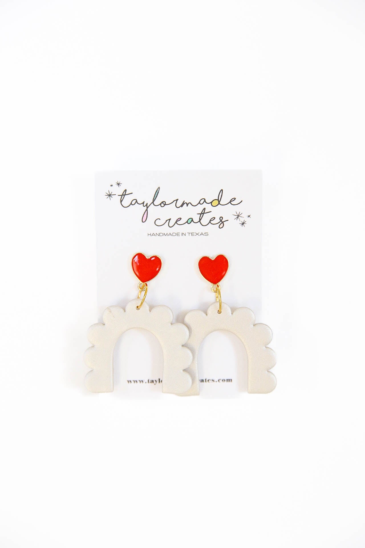 Cream Scalloped Heart - Large