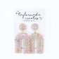 Translucent Shavings Arch Scalloped Earrings - Large