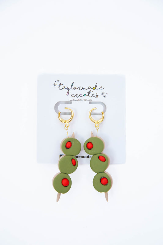 Olive Huggie Earrings - Medium