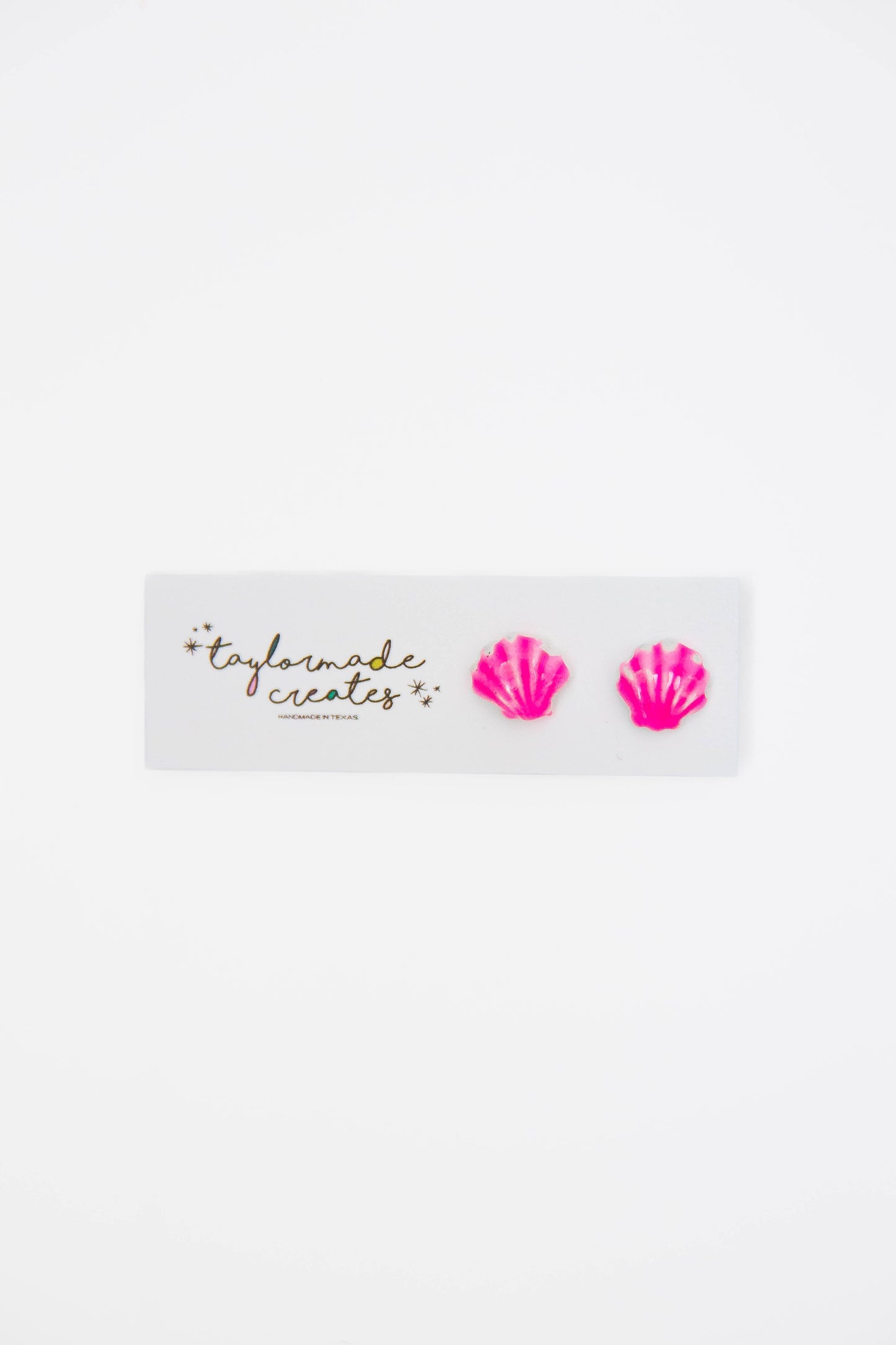 Hot Pink Shell Stud