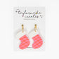 Pink Stocking Dangle Earrings