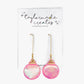 Pink Shiny Ornament Dangle Earrings