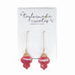 Red Shiny Ornament Dangle Earrings