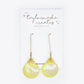 Yellow Shiny Ornament Dangle Earrings