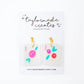 Mahjong Tile Earrings - Flower Dots