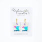 Mahjong Tile Earrings - Bird Bam