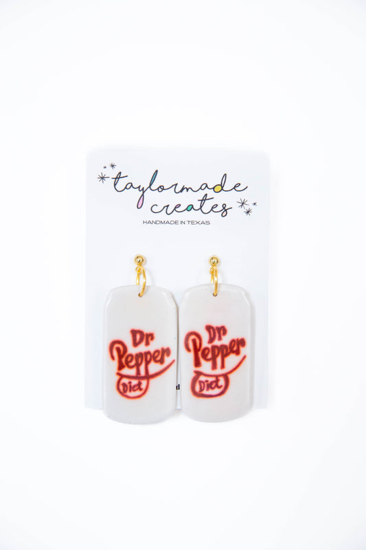 Diet Dr Pepper Earrings