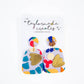 Embroidered Floral Earrings - Large