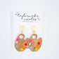 Artist's Paint Palette Dangle Earrings - Medium