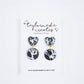 Round Composition Dangle Earrings - Small