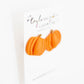 Puffy Pumpkin Stud Earrings - Medium