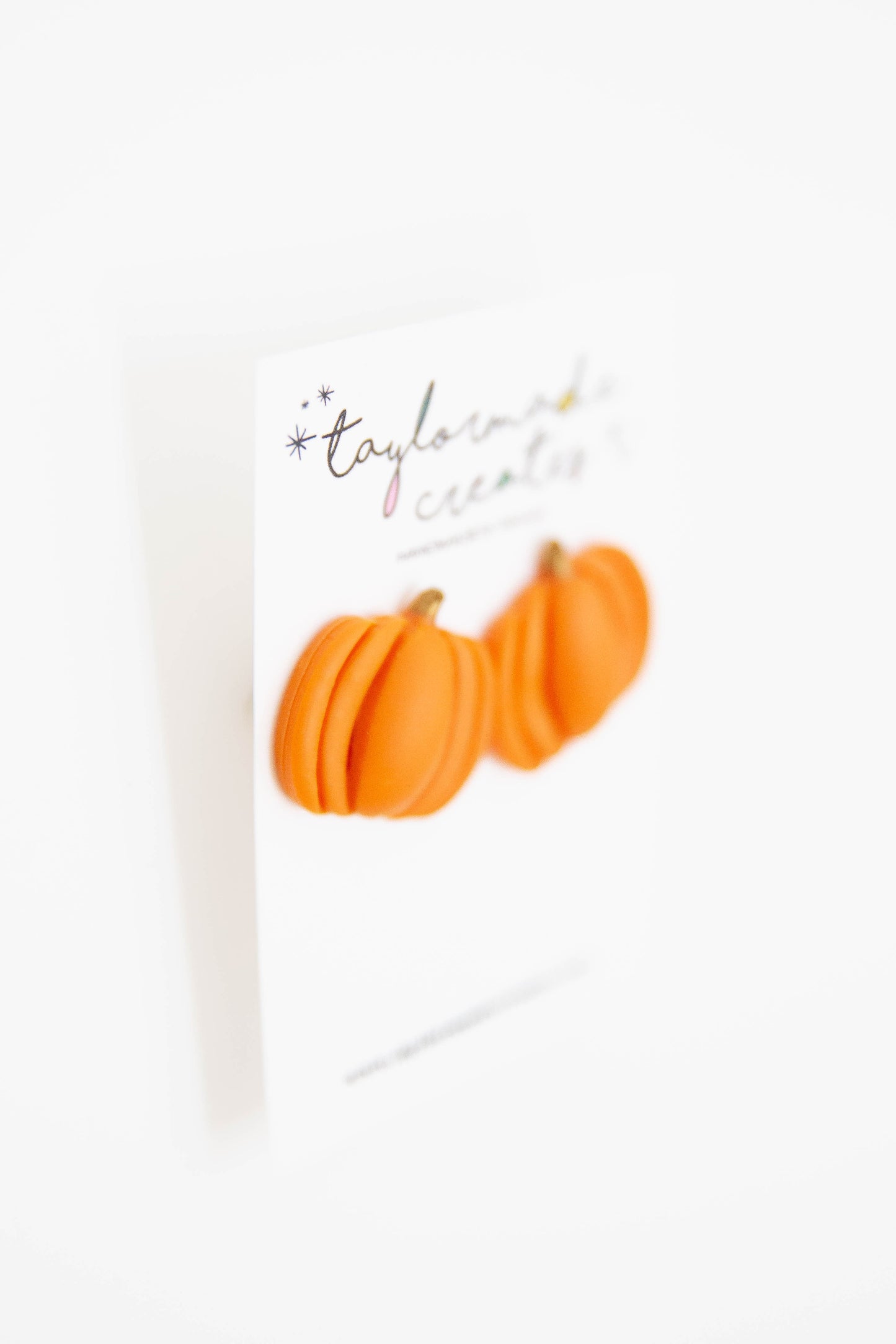 Puffy Pumpkin Stud Earrings - Medium