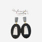 Black Ghost Frame Earrings - XL