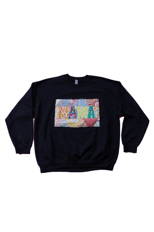Mama Quilted Sweatshirt  - Size XL